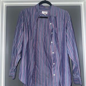 Jones New York Multicolor Striped Button Down Shirt